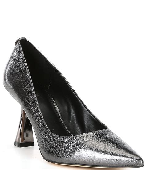 Michael Kors Clara Metallic Leather Dress Pumps 